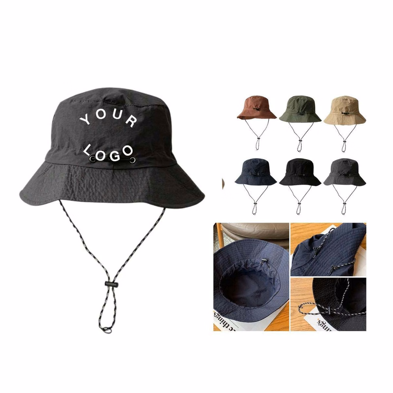 Foldable Outdoor Hat with Chin Strap Adjustable