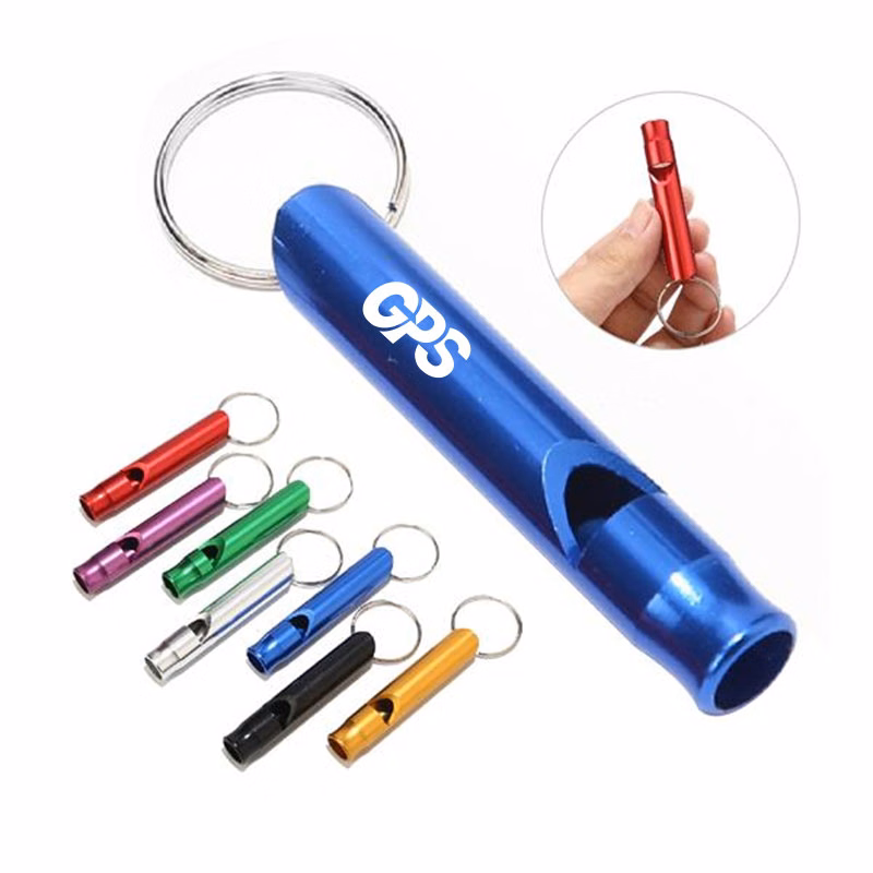 1 7/8 " Aluminum Alloy Safety Whistle with Key Ring