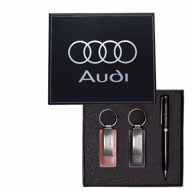 Two Keychains and Ballpoint Pen Gift Set