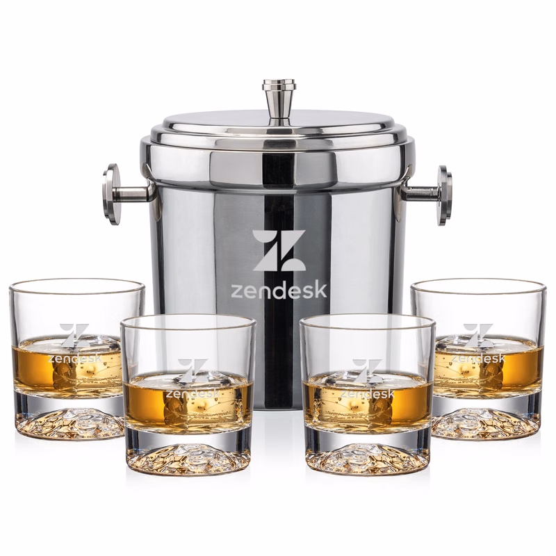 Milano Ice Bucket & Heathfield On-the-Rocks Set