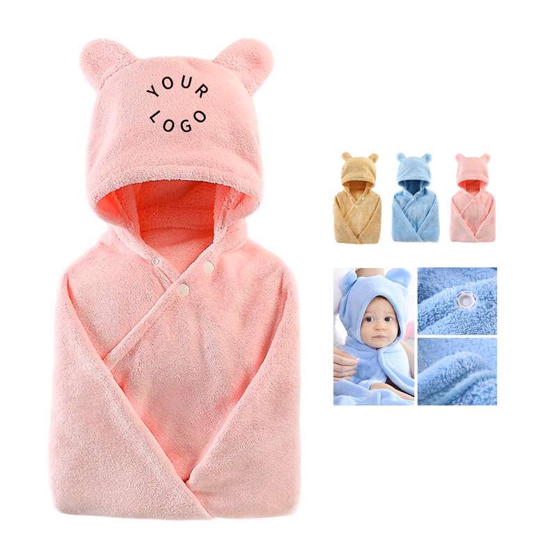 Microfiber Baby Hooded Bath Towel Quick Dry 60 x 34"