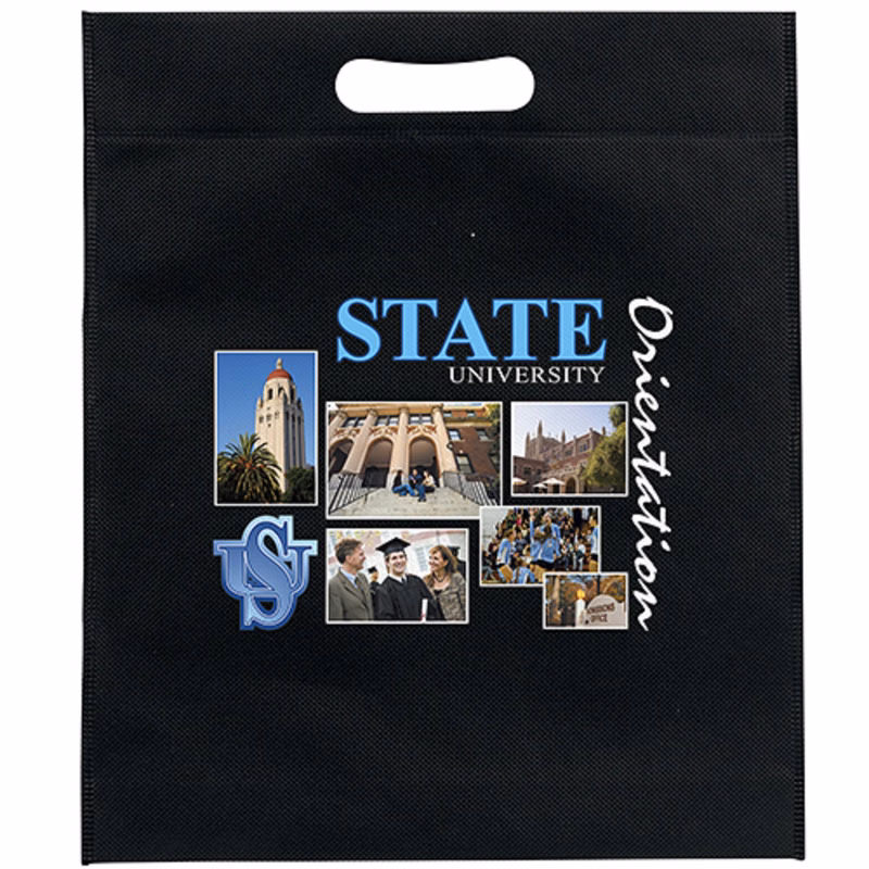 13W x 15H x 3 - Non-Woven Die Cut Bag - ColorVista