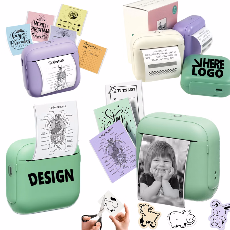 Smart Portable Mini Thermal Printer For Kids Photos Gifts
