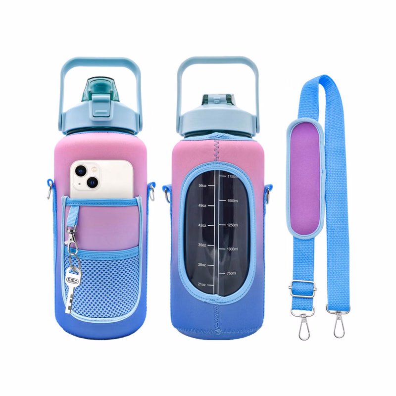 Neoprene Bottle Carrier Sleeve with Adjustable Strap, 40 oz.