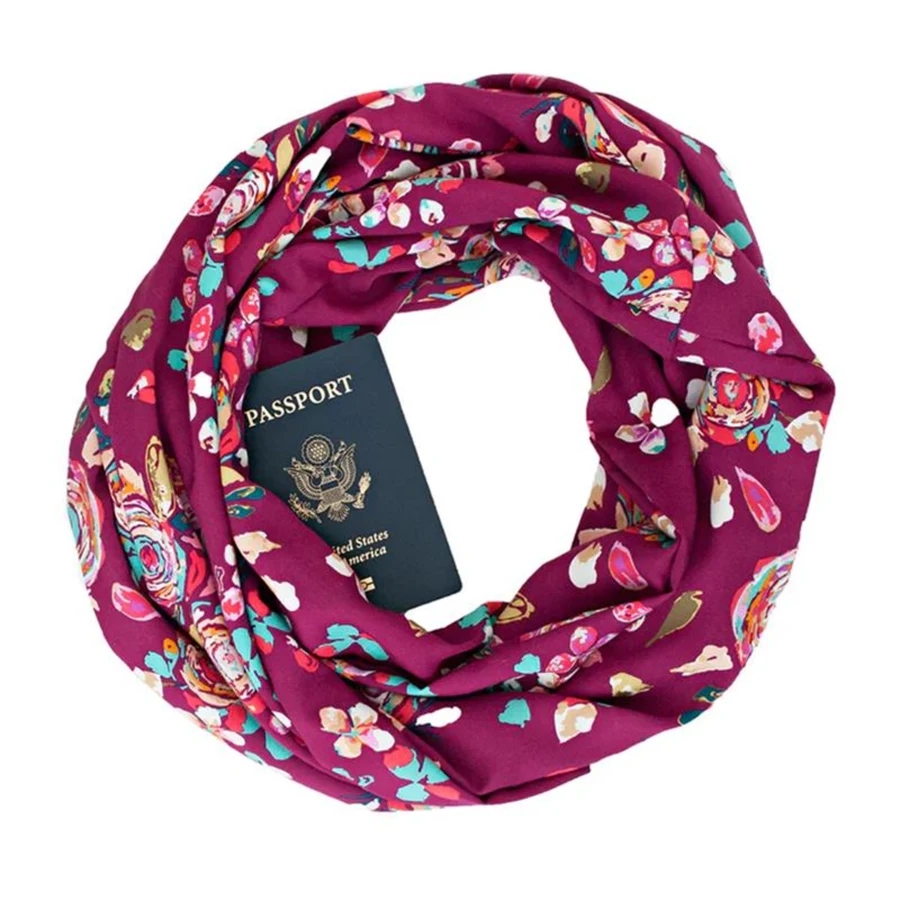Sublimation Hidden Pocket Travel Scarf - 10" x 71" 1
