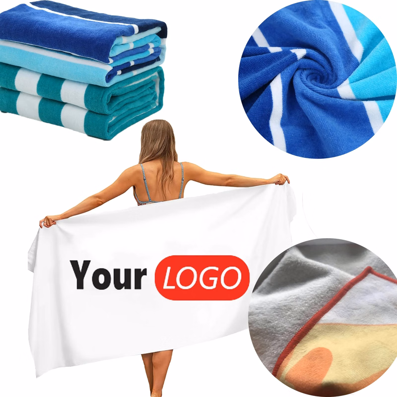 Full Color Printed Terylene Cotton Summer Beach Sport Towel