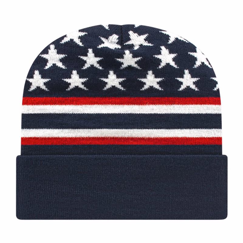 Flag Knit Cap with Cuff