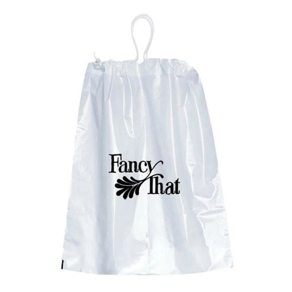 2.75 Mil Plastic Hotel Laundry Bag with Drawstring 1