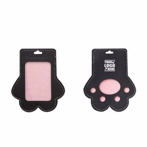 Paw Shaped PU Leather Card Holder With Back Pocket