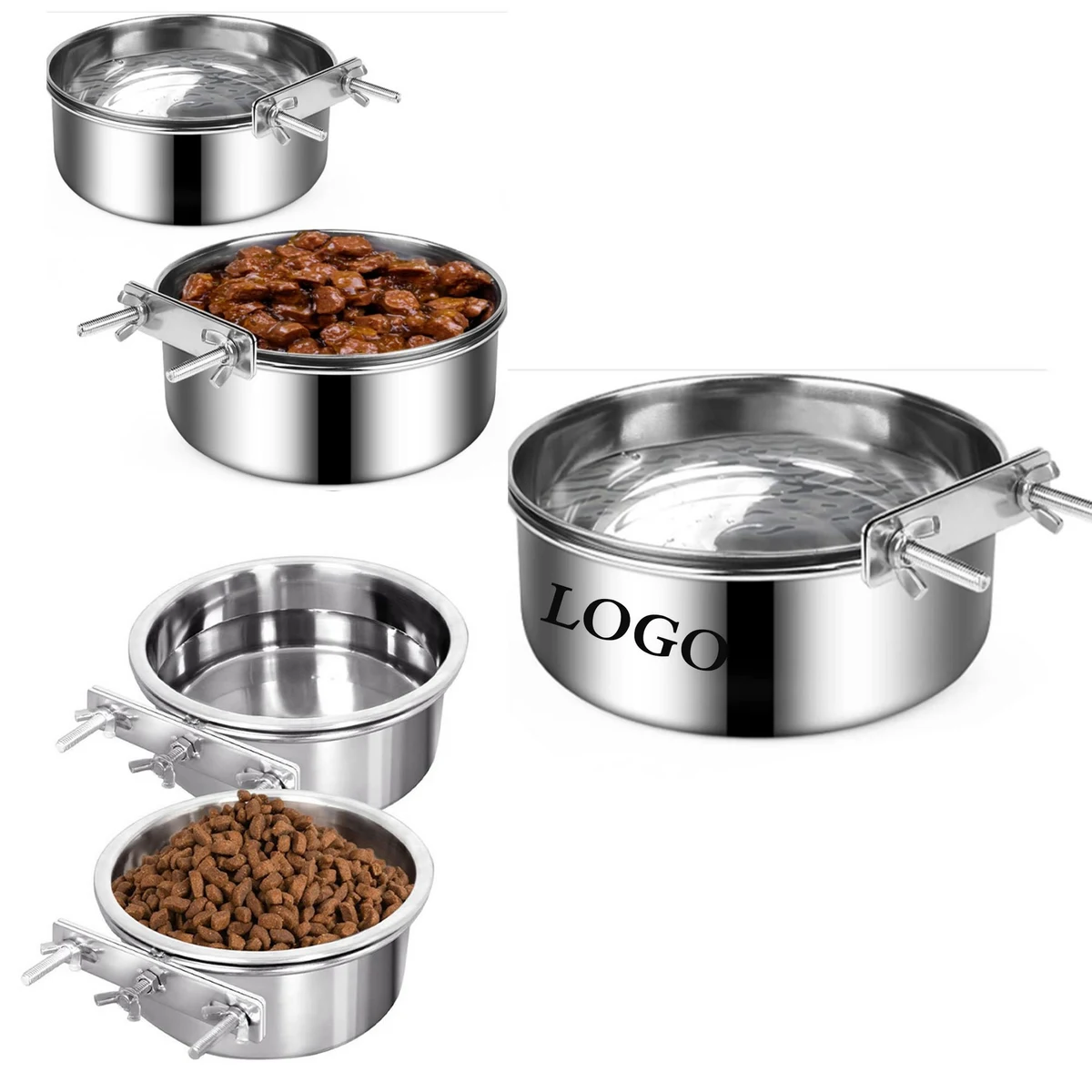 Dog Bowl with No Spill Hanging 1