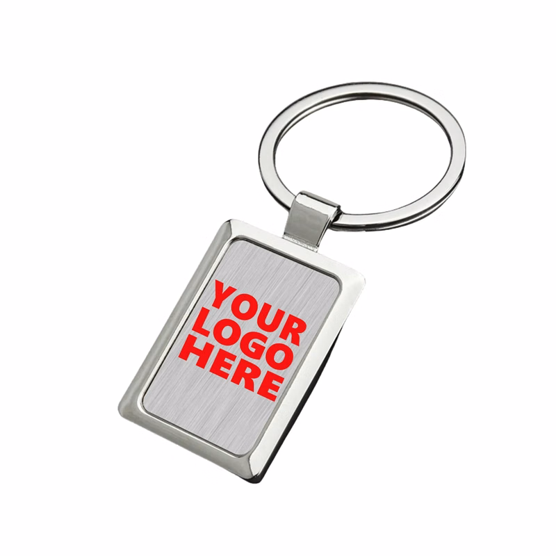 Premium Zinc Alloy Rectangle Metal Tag Key Chains