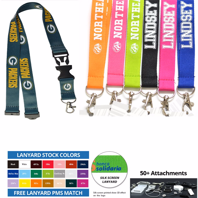 Custom 1" Polyester Lanyard - Silk Screen