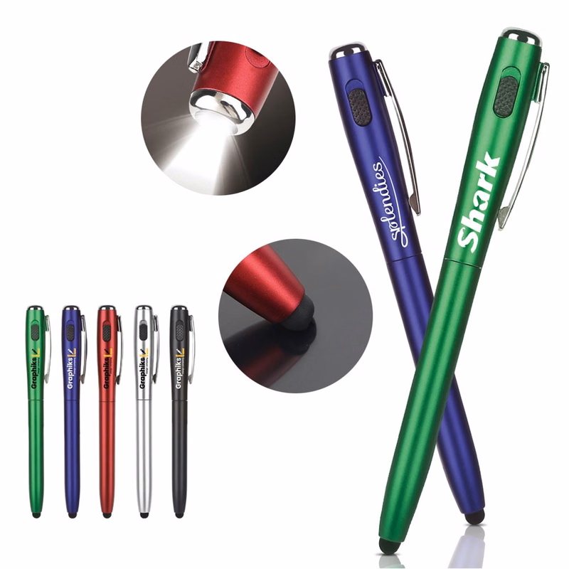 Led Flashlight Stylus Pen