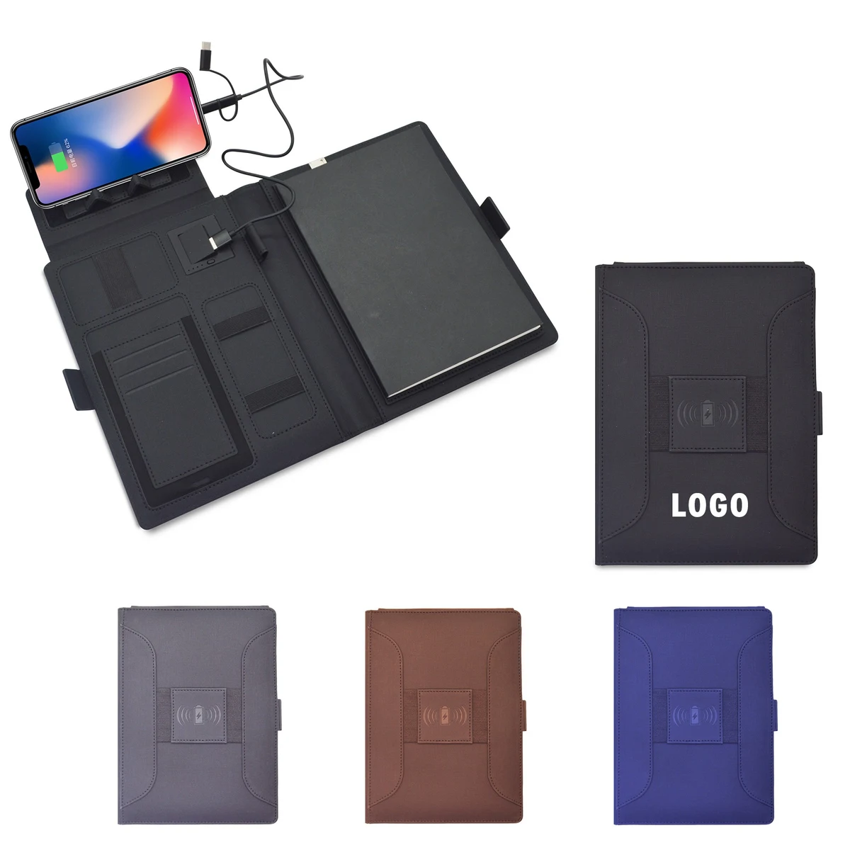 Wireless Charger Diary Notebook 1