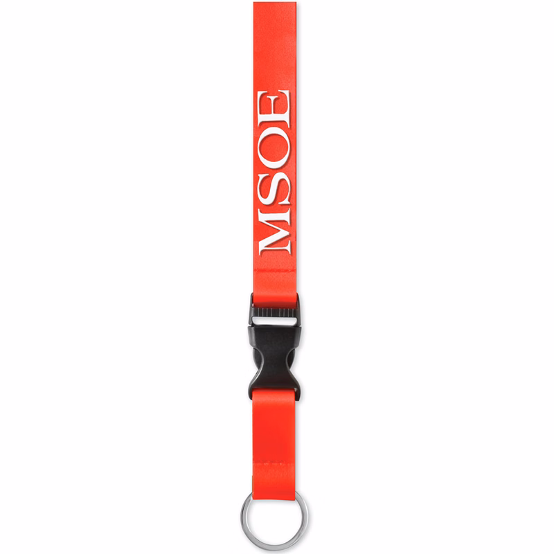Raised Print Lanyard - One Color On One Color