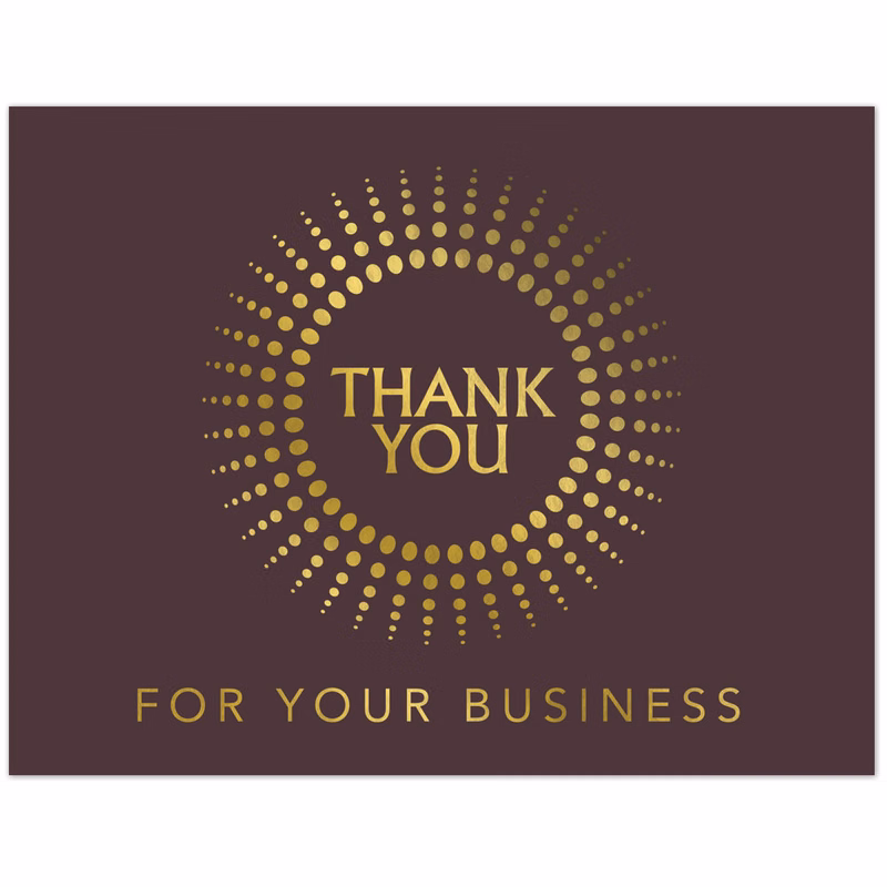 Thank You Burst (Maroon) Greeting Card