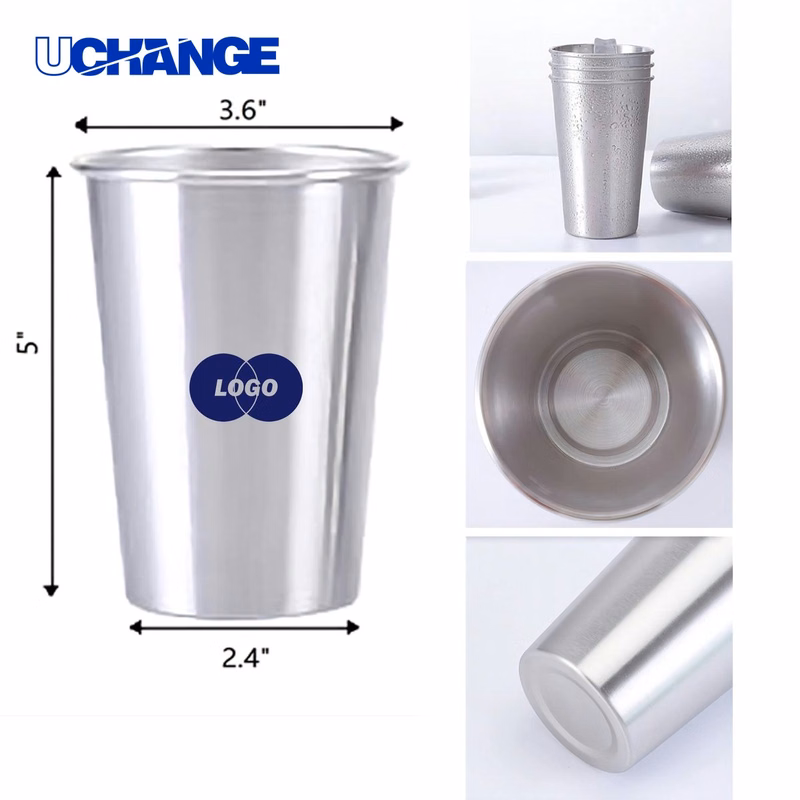 Stainless Pint Drinking Cup Container (17 OZ)