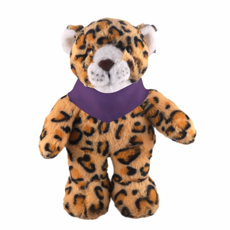 Soft Plush Stuffed Leopard with Bandana