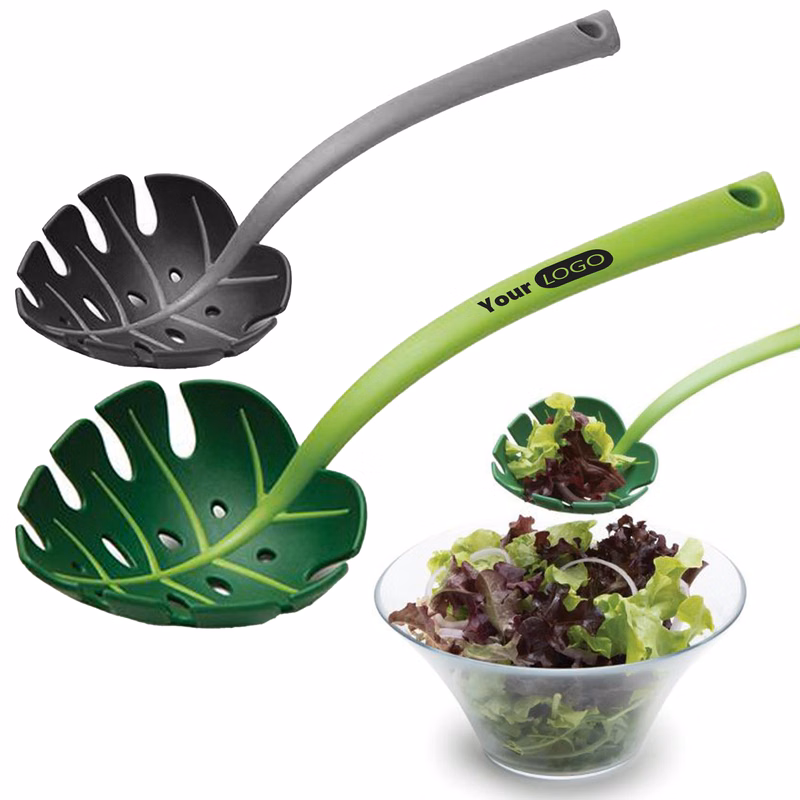 Polypropylene Creative Green Leaf Spoon