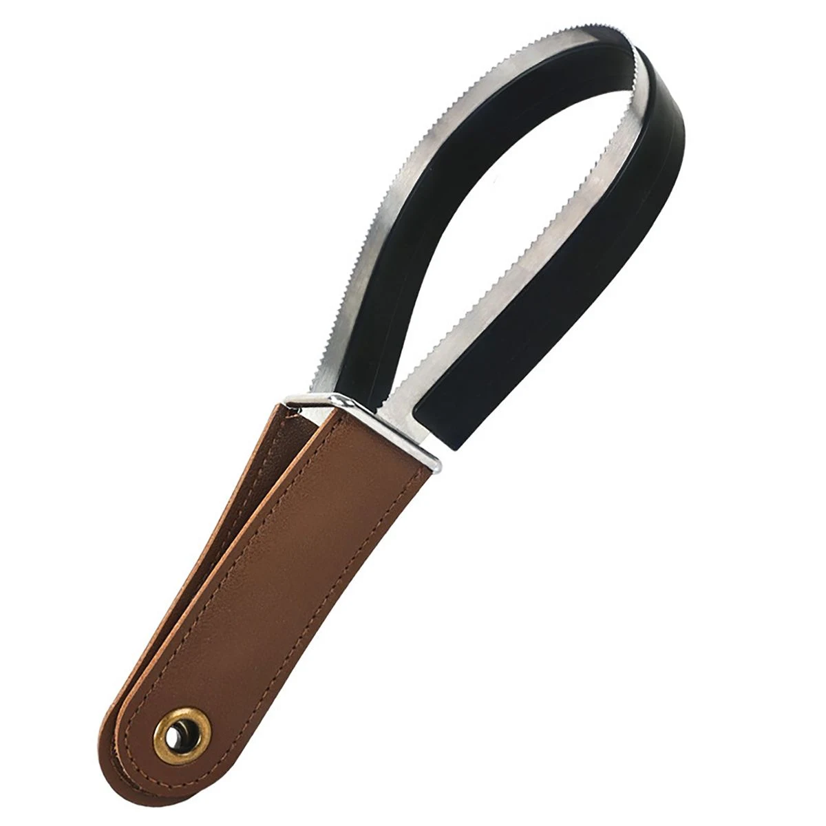 Equine Grooming Scraper with Serrated and Smooth Edges 1