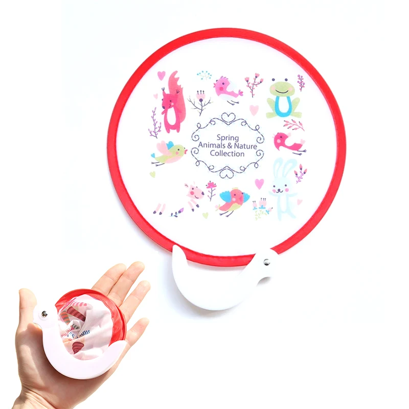 Round Folding Handle Fan 1