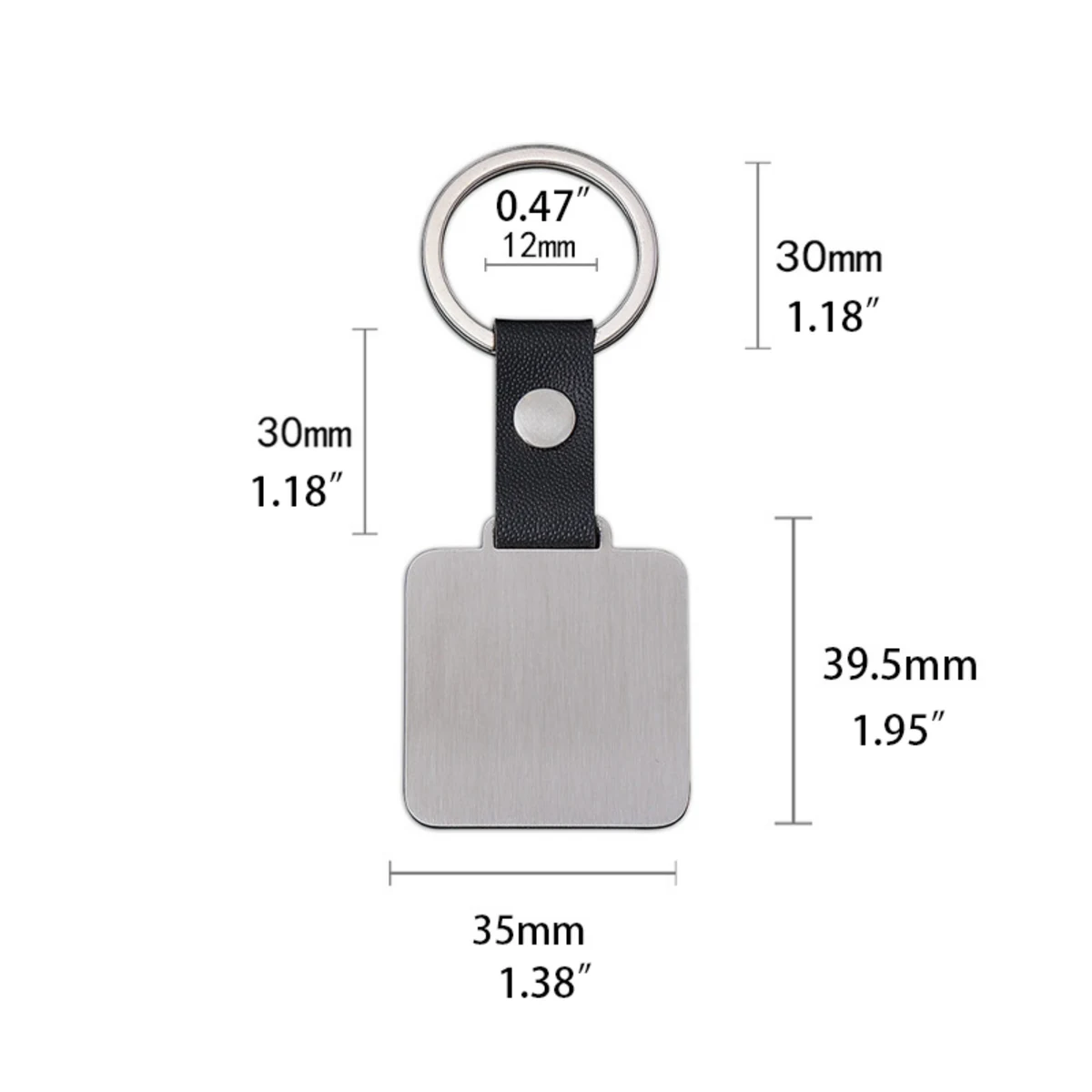 Square Metal Key Chain 1