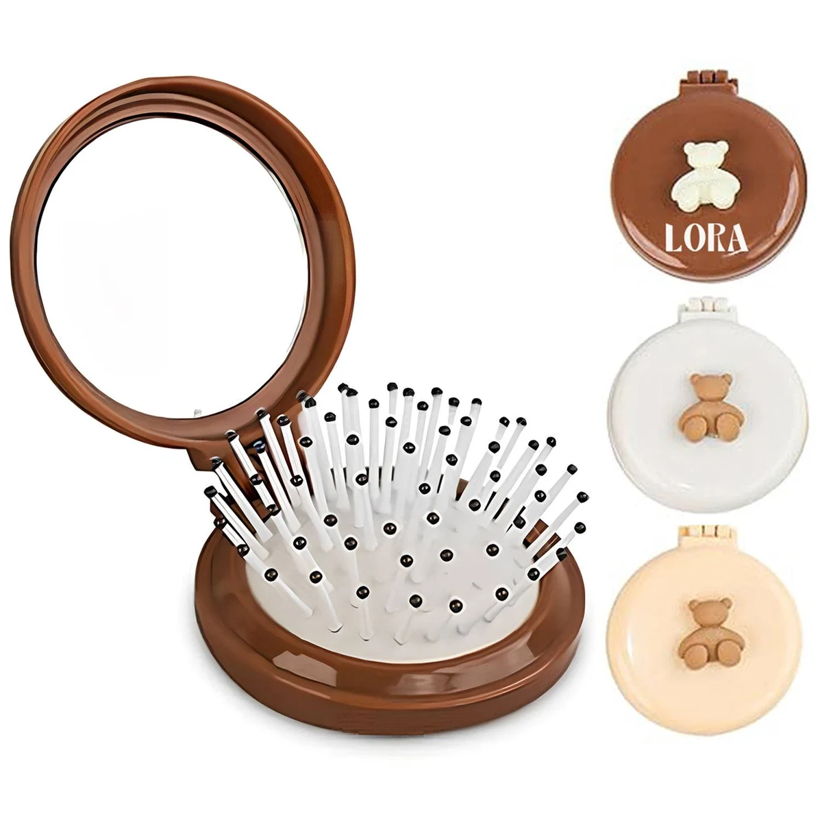 Cute Mini Carry-on Air Cushion Comb folding-hair-brush 1