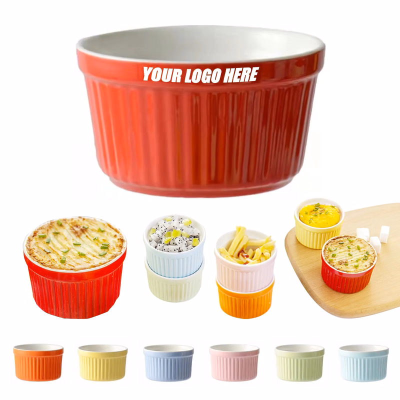 Colored Ceramic Pudding Bowls