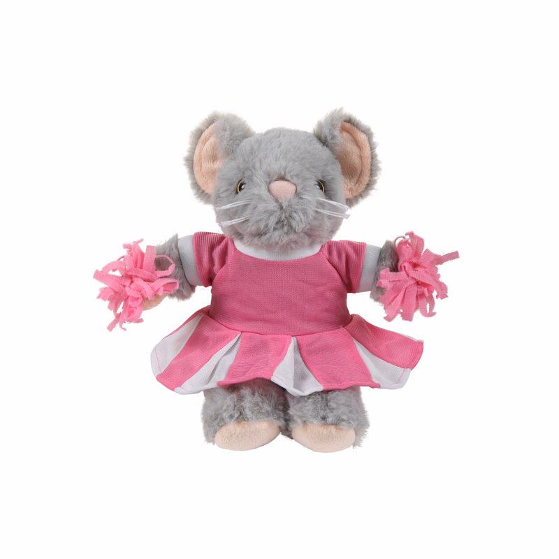 soft plush Mouse with cheerleader outfit