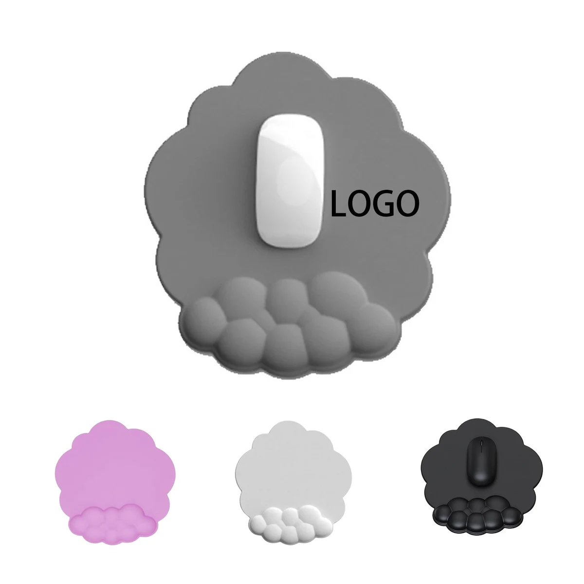 Mouse Mat With Wrist Support Cloud Shape 1