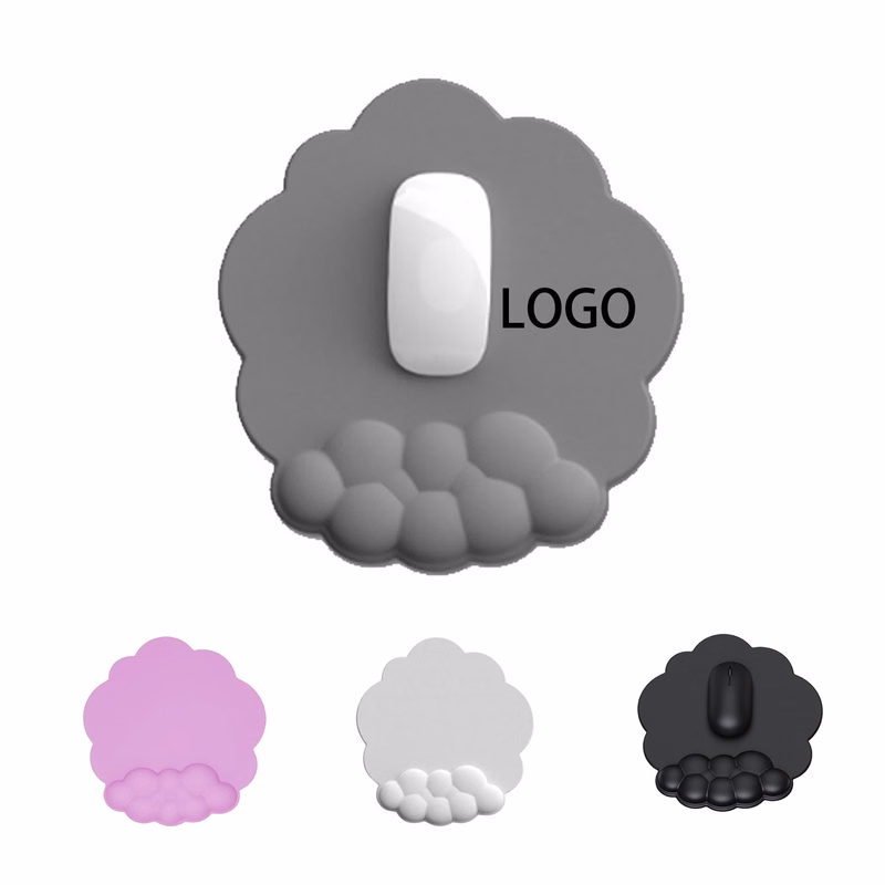 Mouse Mat With Wrist Support Cloud Shape
