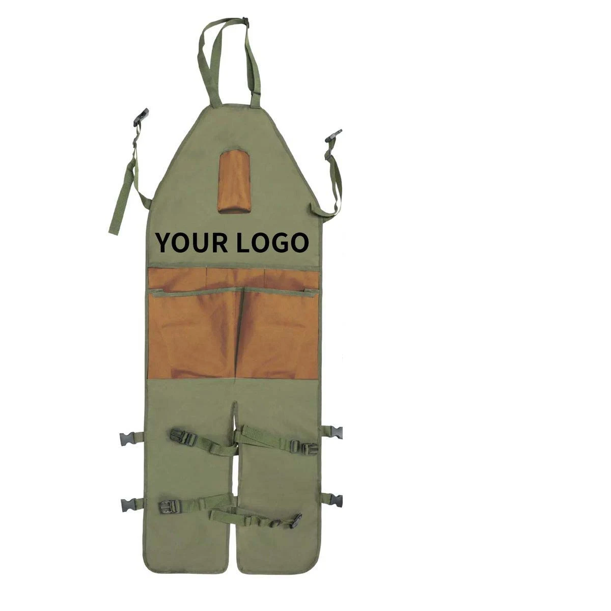 Oxford Cloth Apron with Leg Guards and Pockets 1
