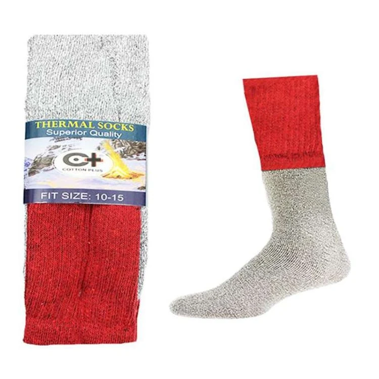 Adult Thermal Socks - Red Size 9-11 1