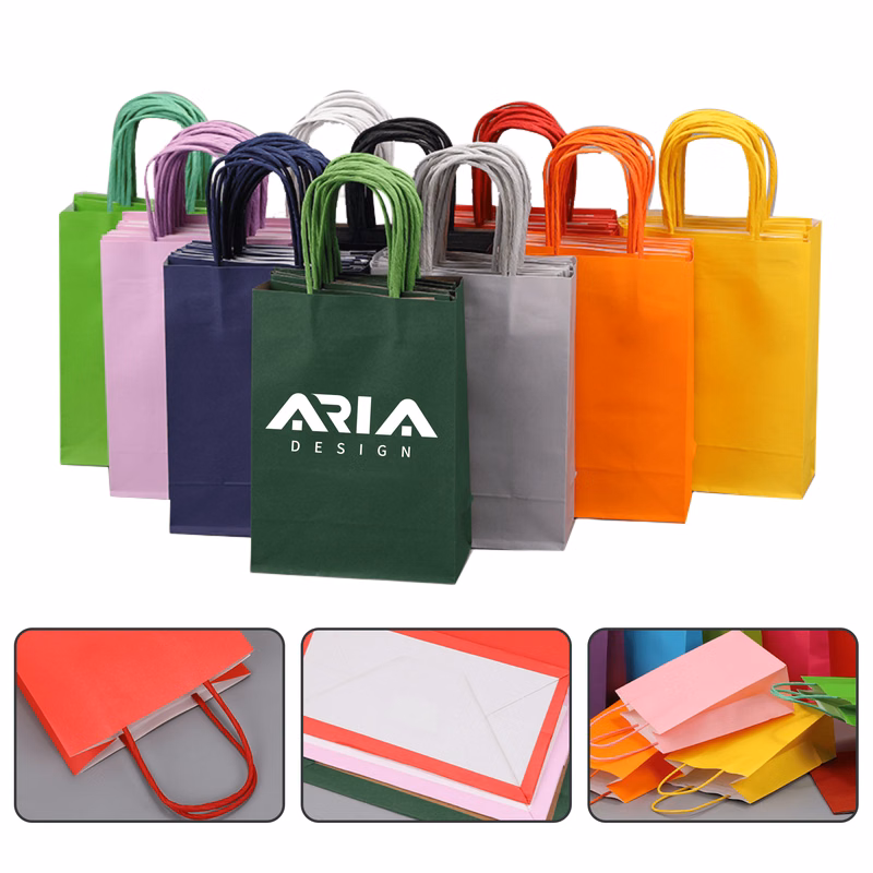 Custom Eco-Friendly Printed 120gsm Kraft Paper Bag
