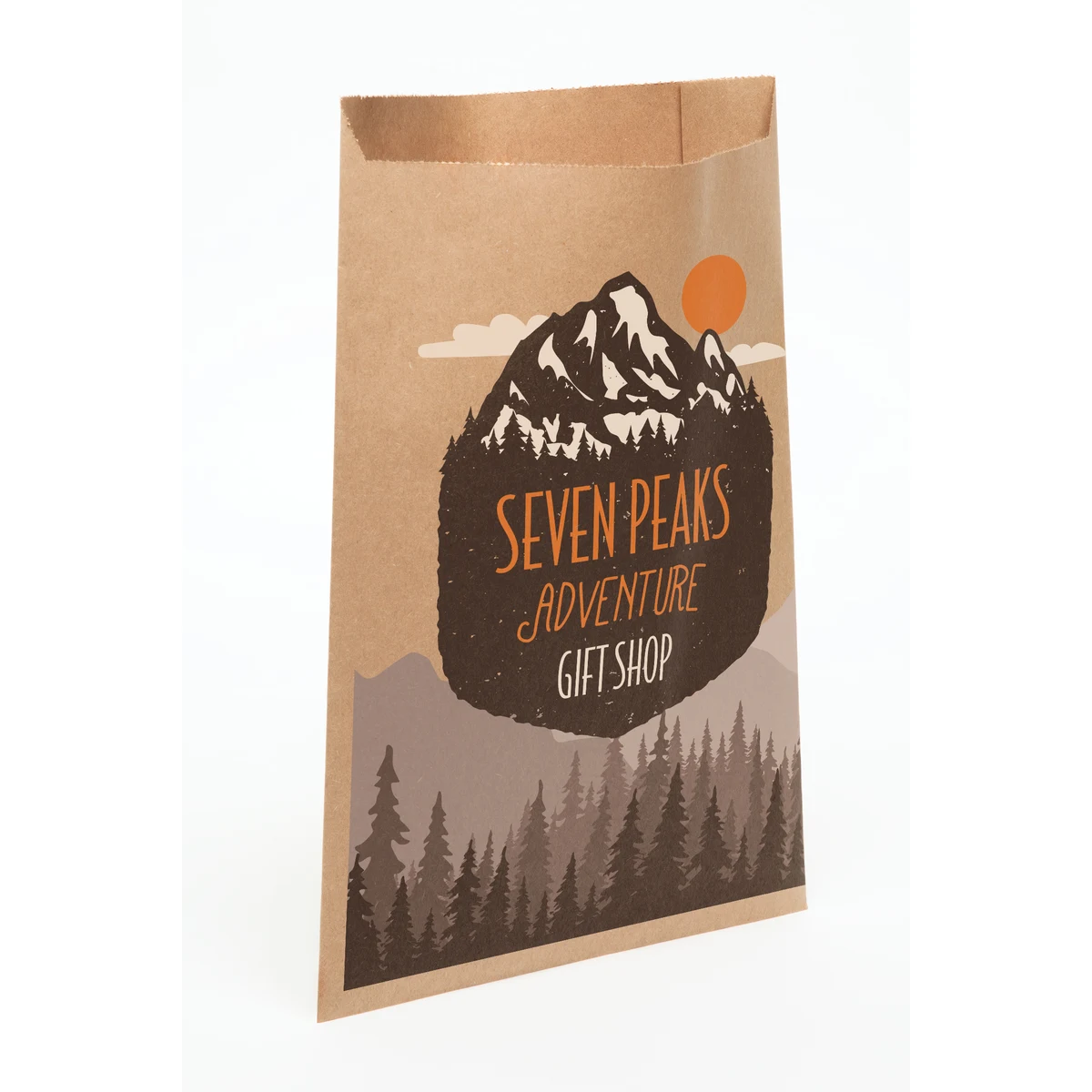 Digital Full Color 2-Sided Natural Merchant Paper Bag (7.5" x 10") 1
