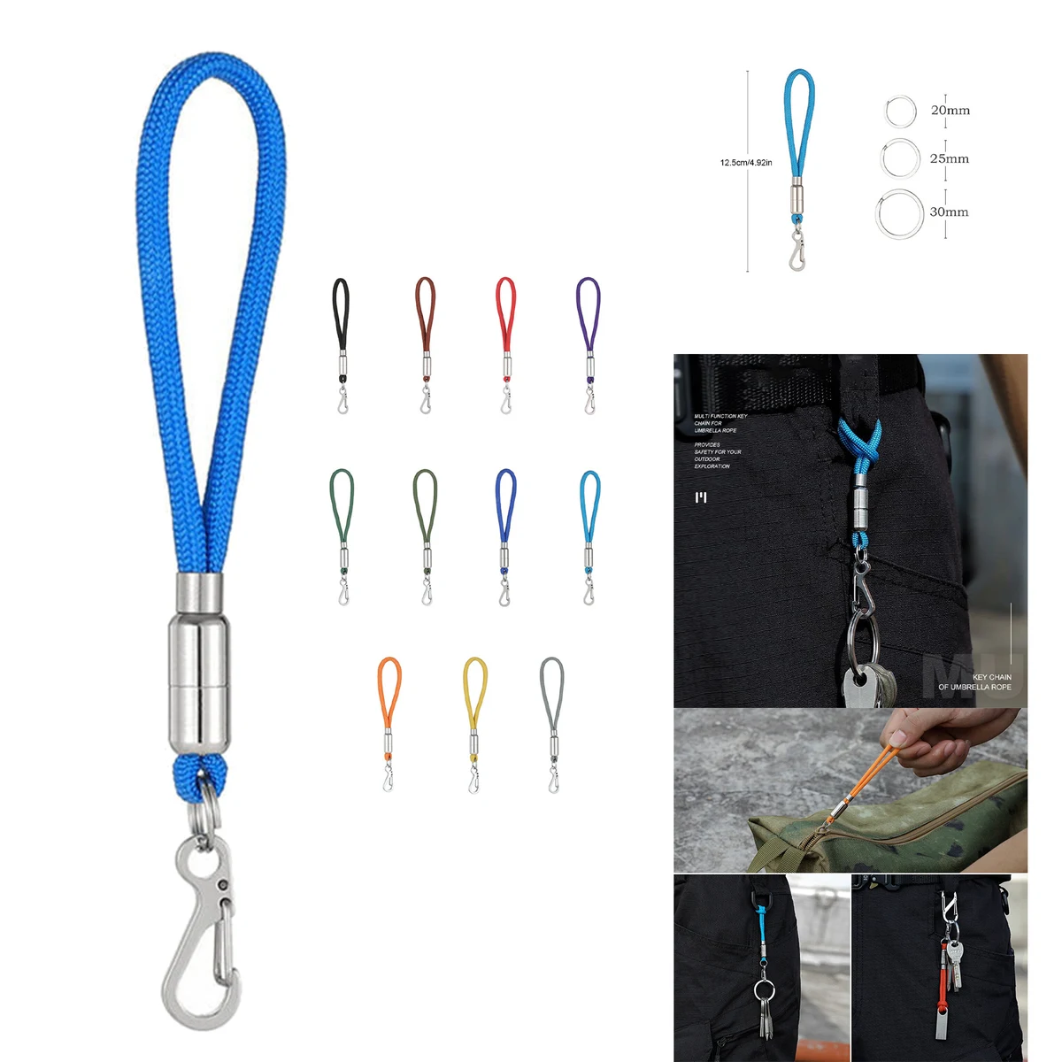 Keychain with Nylon Lanyard 1