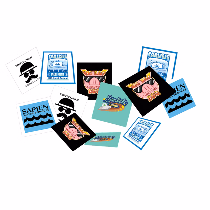 1 3/8" x 1 3/8" Custom Printed Square Confetti