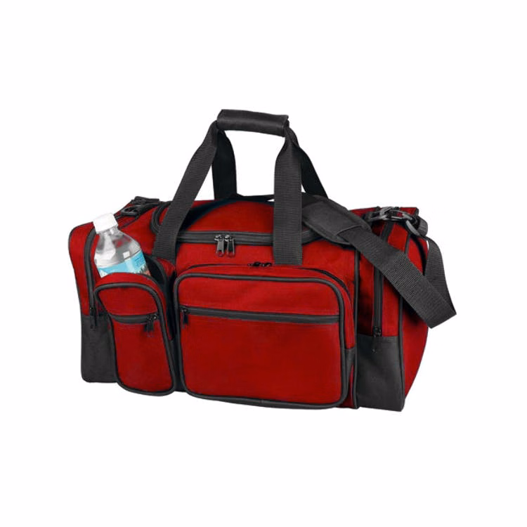 Sports Duffel Bags - Red & Black 19"