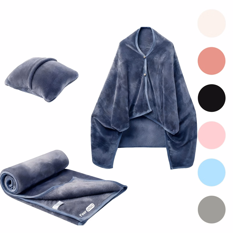 Multifunctional Compact Airplane Blanket