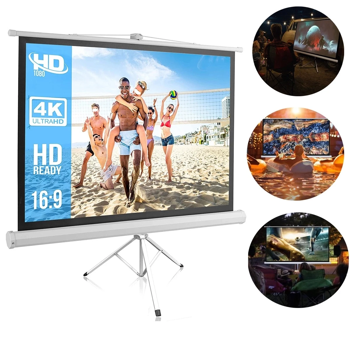 Portable Projector Screen Withtripod Stand 1
