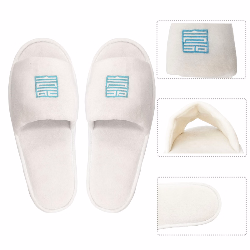Custom Open-Toe Hotel Slippers