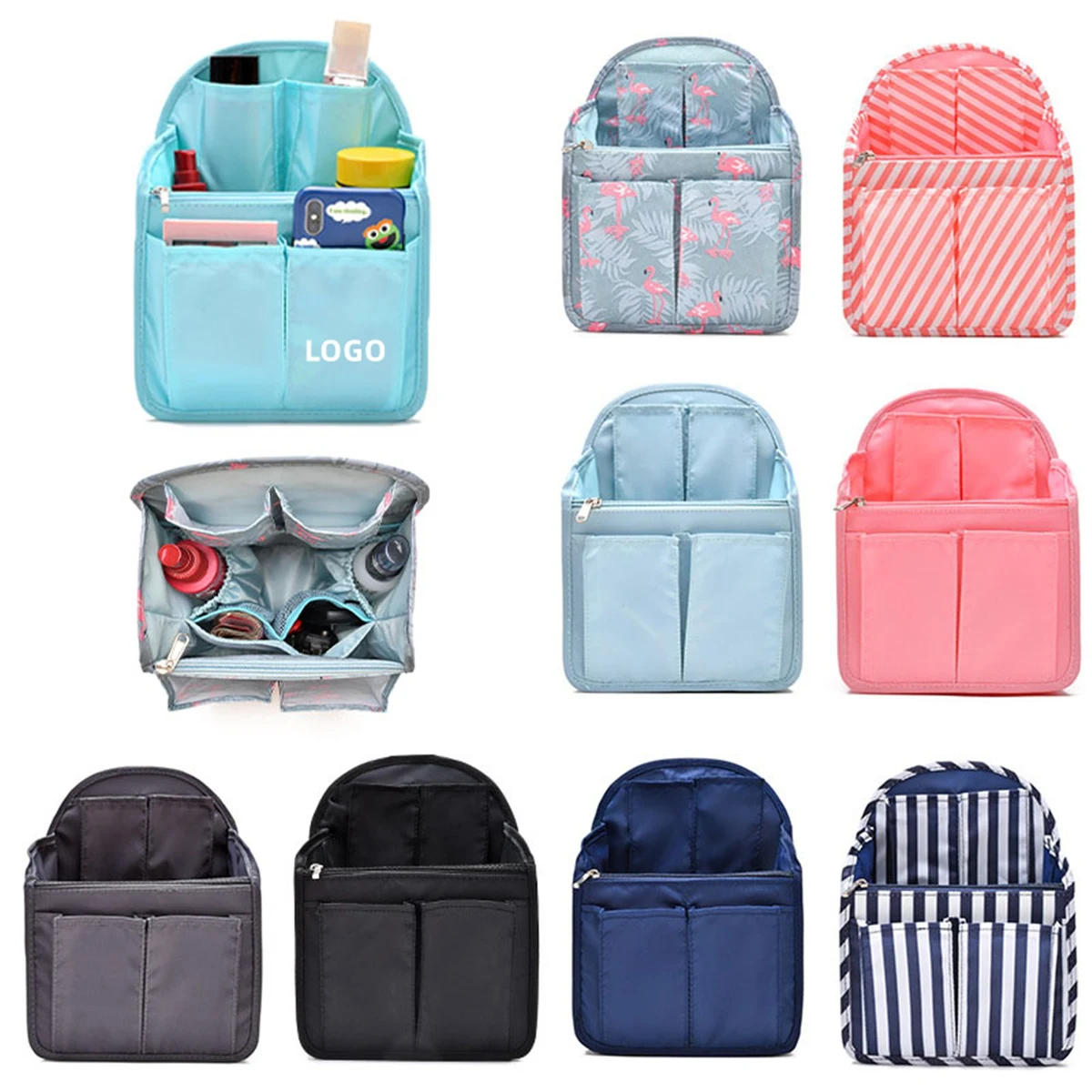 Unisex Nylon Backpack Travel Organizer Insert 1