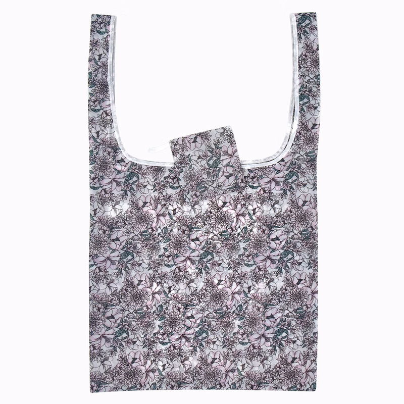 210D Polyester Full-Color Sublimated Foldable Bag w/Attached Pouch 14"x24"x4"