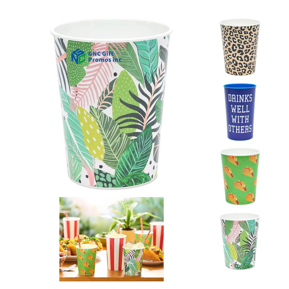 Reusable Plastic Tumblers with Straw 1