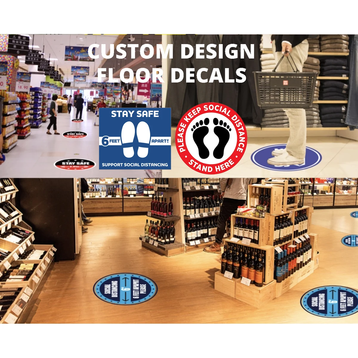 Covid-19 Floor Decals Custom Stickers 1