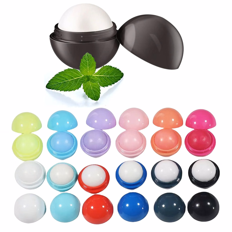 MOQ 100pcs Cute Round Lip Balm In Candy Color