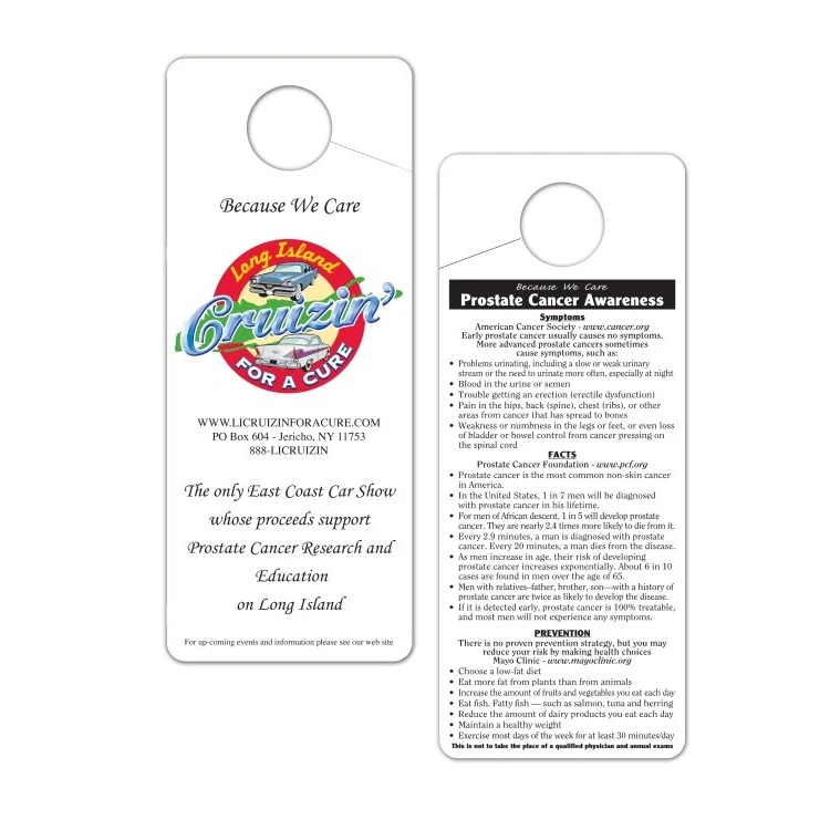 Prostate Cancer Awareness Hang Tag 1