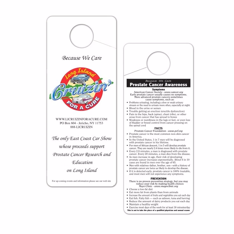Prostate Cancer Awareness Hang Tag