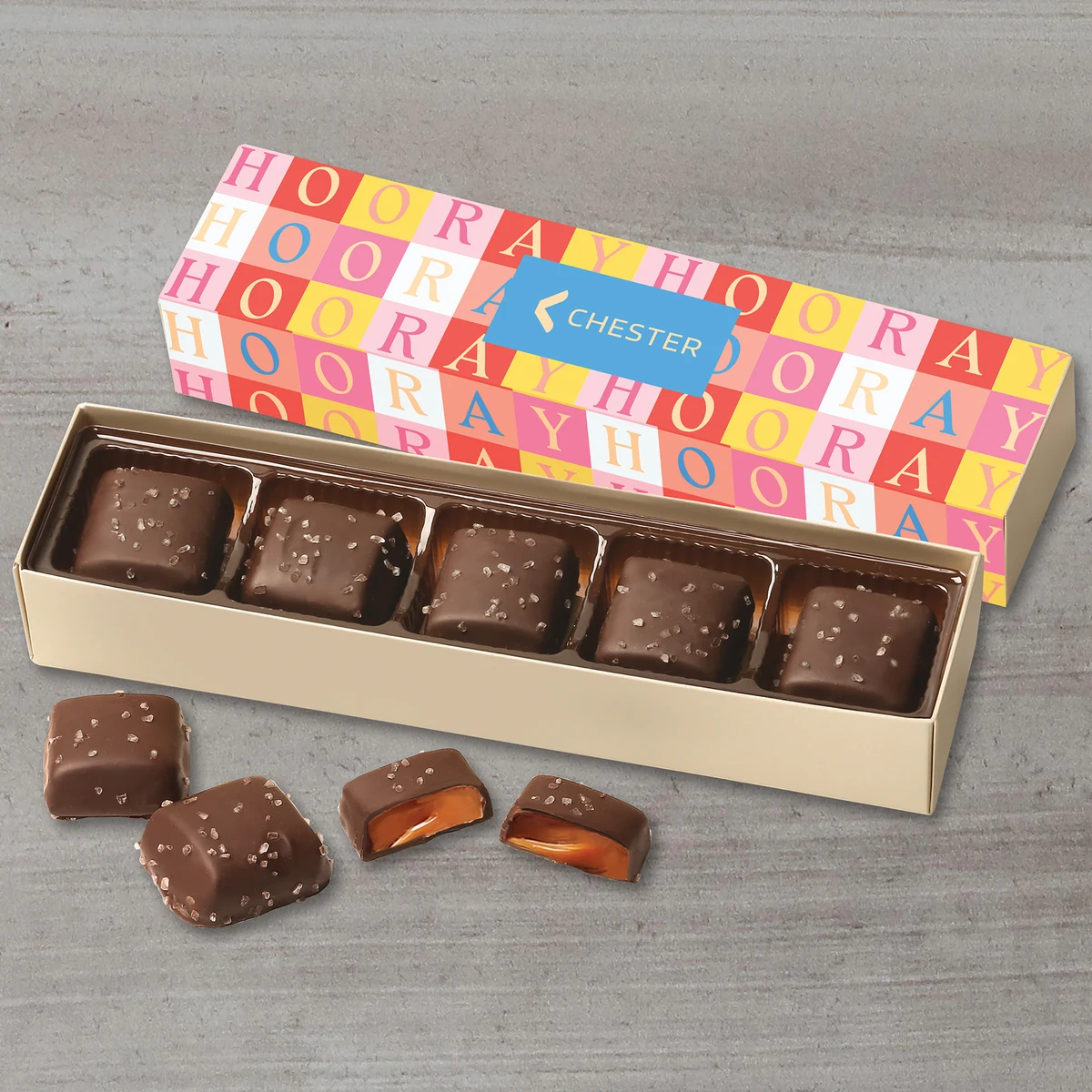 Chocolate Sea Salt Caramels Flight with Full-Color Wrap 1