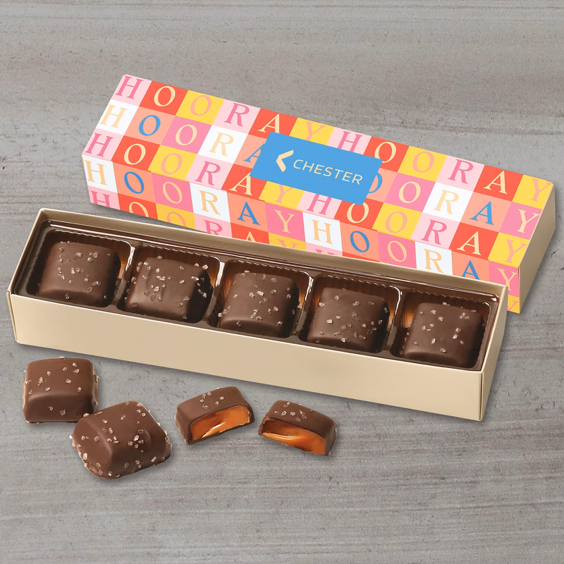 Chocolate Sea Salt Caramels Flight with Full-Color Wrap